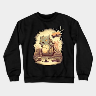 Catzilla is coming Crewneck Sweatshirt